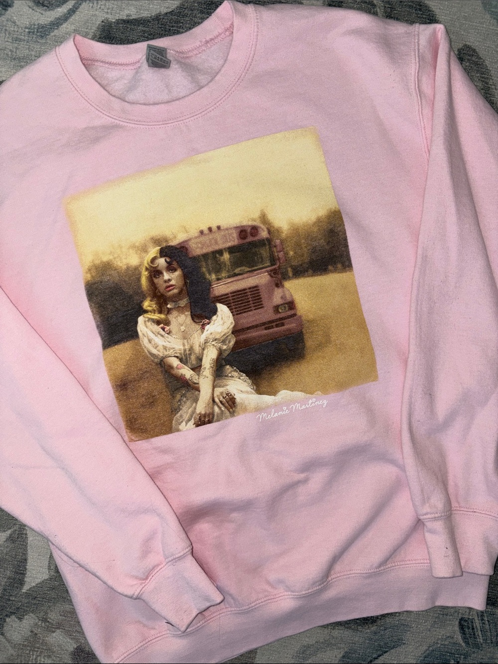 Pink Graphic Crewneck Sweatshirt - Women's Pullover